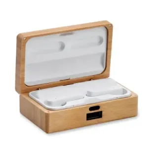 TWS earbuds in bamboo case - MO2303 (MOCN#40)